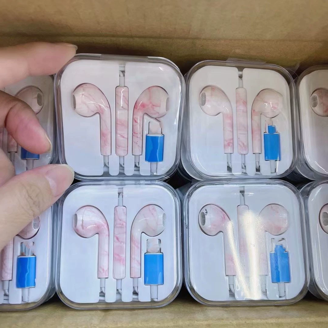 Apple, compatible headphones, painted earplugs, bluetooth, wire control, iphone, print