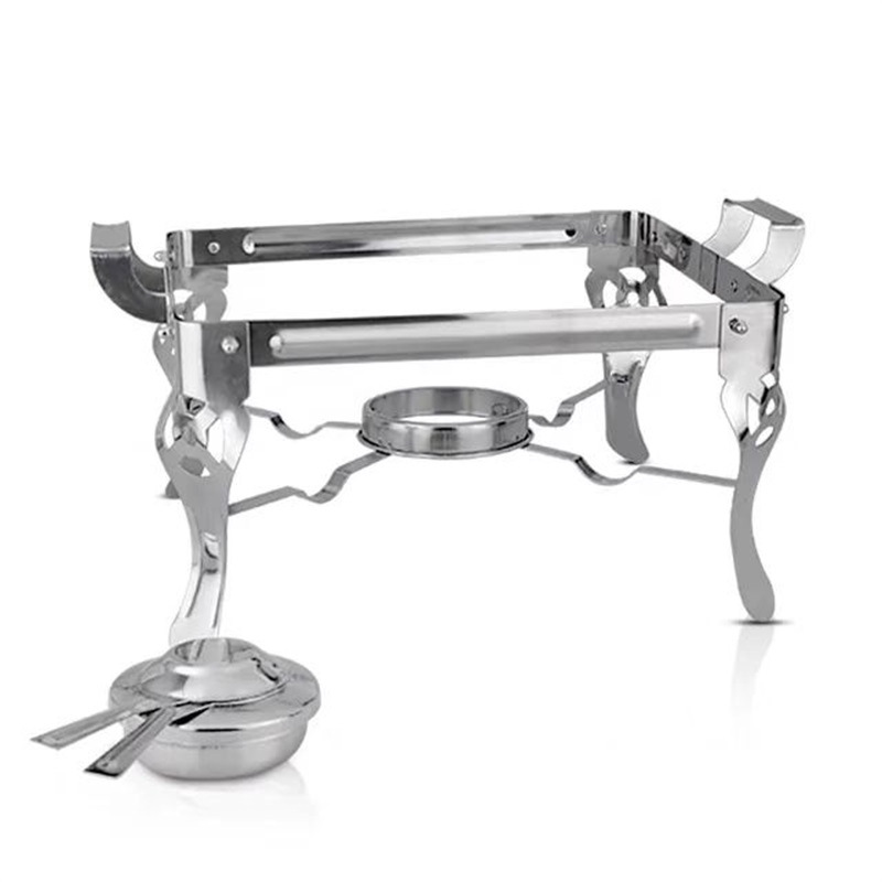 Cross-border stainless steel buffet stove alcohol heating container removable alcohol stove hotel restaurant four-legged stove