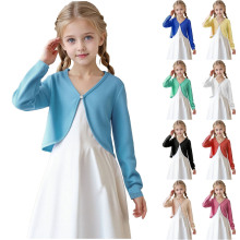 亚马逊新款秋季欧美跨境纯色儿童针织长袖针织衫T桖