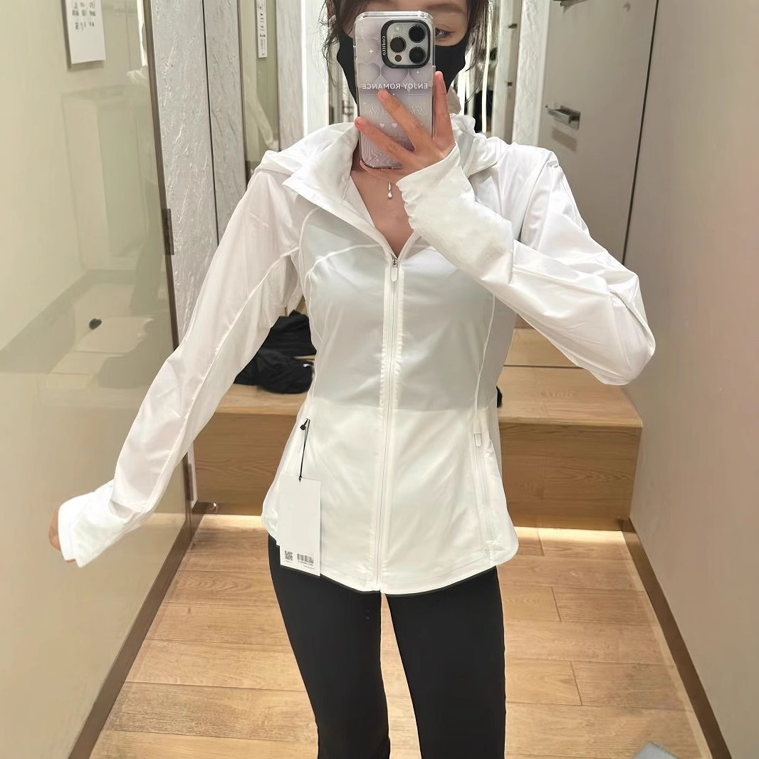 Women's UPF50+ Sun Protection Jacket Lightweight Windproof Full Zip Coat With Pockets For Yoga Running Hiking Outdoor_voghion.com