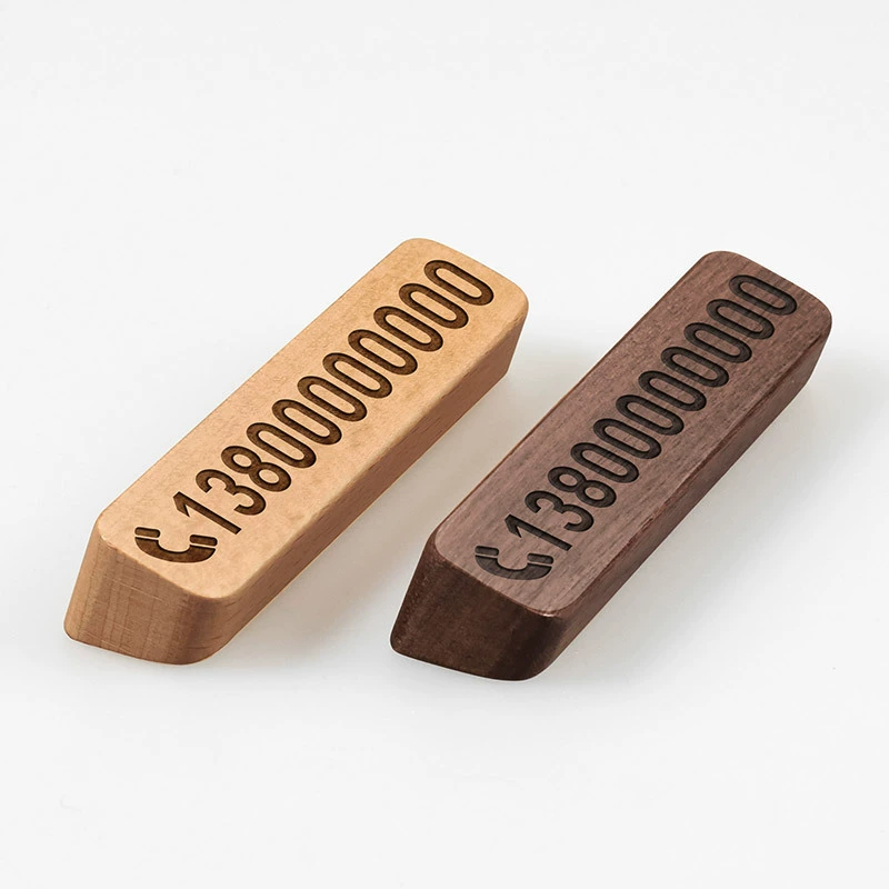 Временное парковочное номерное знак из черного ореха, номерной знак для телефона, подвижный номерной знак, автомобильные украшения, простая карта для перемещения автомобиля