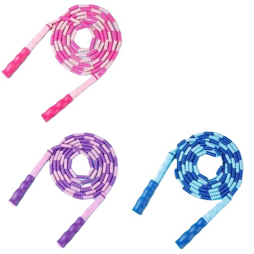 Wholesale children's bamboo skipping rope for primary school students, kindergarten special beginners adjustable fitness professional bead skipping rope