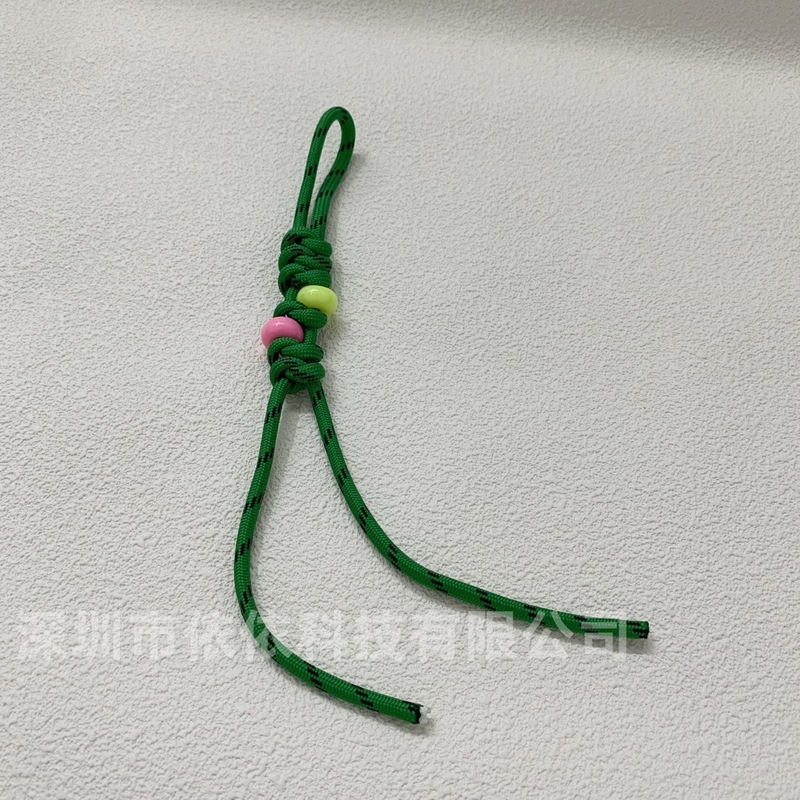 miu系彩色包包编绳挂件时尚车钥匙扣挂饰金刚结手工彩珠编织挂绳|undefined
