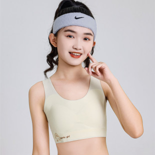 New developmental sports bra without steel ring semi-fixed cup comfortable breathable I-back girls students underwear women