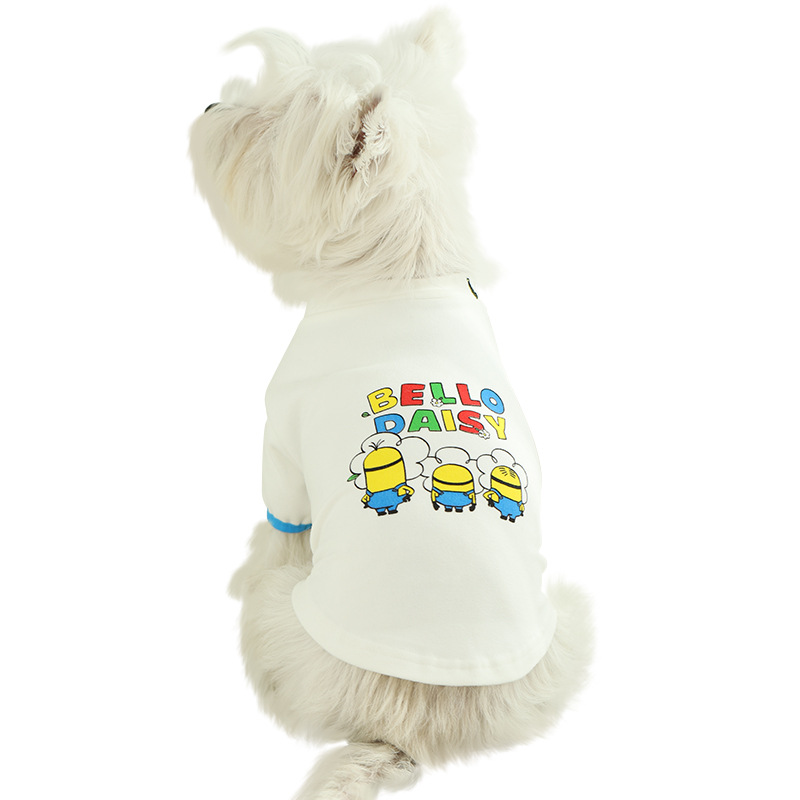 Pequeño Amarillo impreso que basa la camisa mascota lindo oso de peluche caliente Corgi pijamas ropa de invierno ropa de perro de Invierno