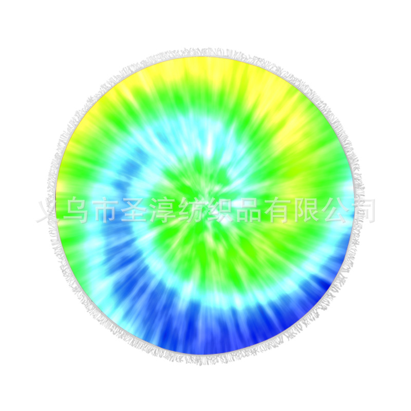 Toalla de playa redonda ultrafina de vacaciones en la playa de impresión digital fibra de baño absorbente de secado rápido absorbente de sudor Toalla de baño