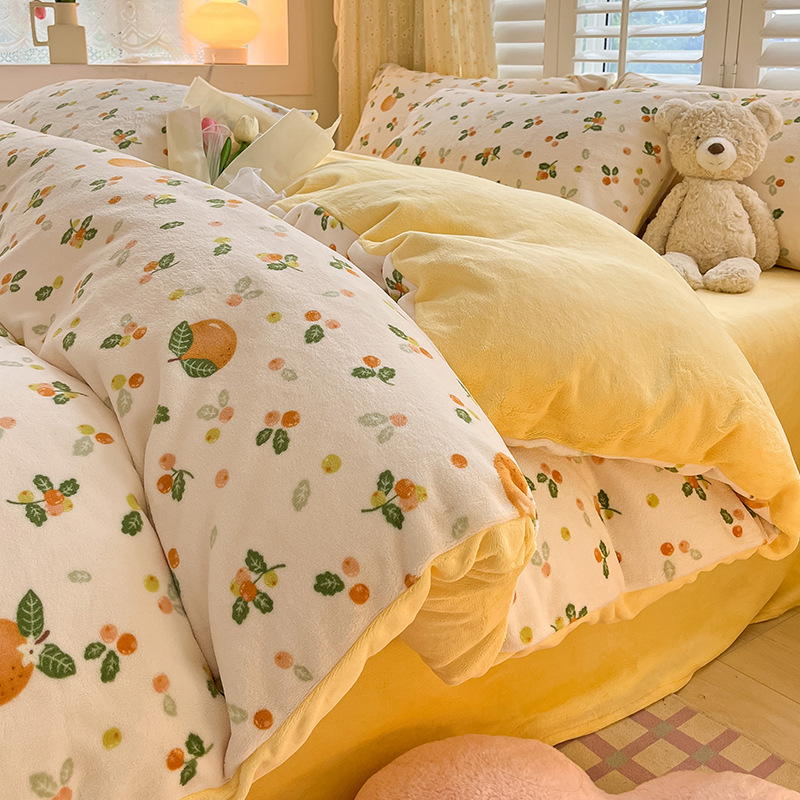 Otoño y invierno leche edredón cubierta de una sola pieza de coral doble edredón grueso dormitorio de estudiantes individuales 200x230