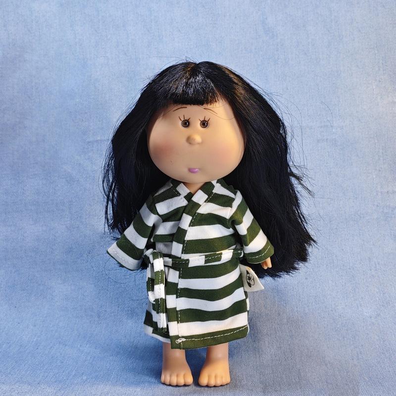 Striped Onesie Pajamas Bathrobe Doll Loungewear 15-25cm Loose Fit Versatile Cute Doll Clothes