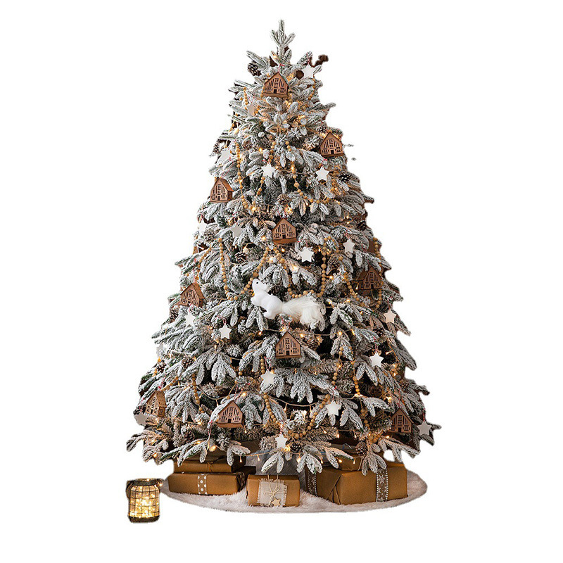 Nuevo árbol de Navidad rojo de lujo PE hoja 1,5/1,8 m cifrado Navidad nieve árbol paquete decoración árbol de Navidad