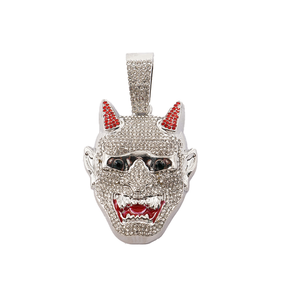Hip Hop transfronterizo nuevo colgante de cráneo fantasma japonés Hiphop moda moda para hombres joyería collar al por mayor