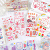 Cartoon transparent sticker, waterproof cute glass, decorations with glass, no trace