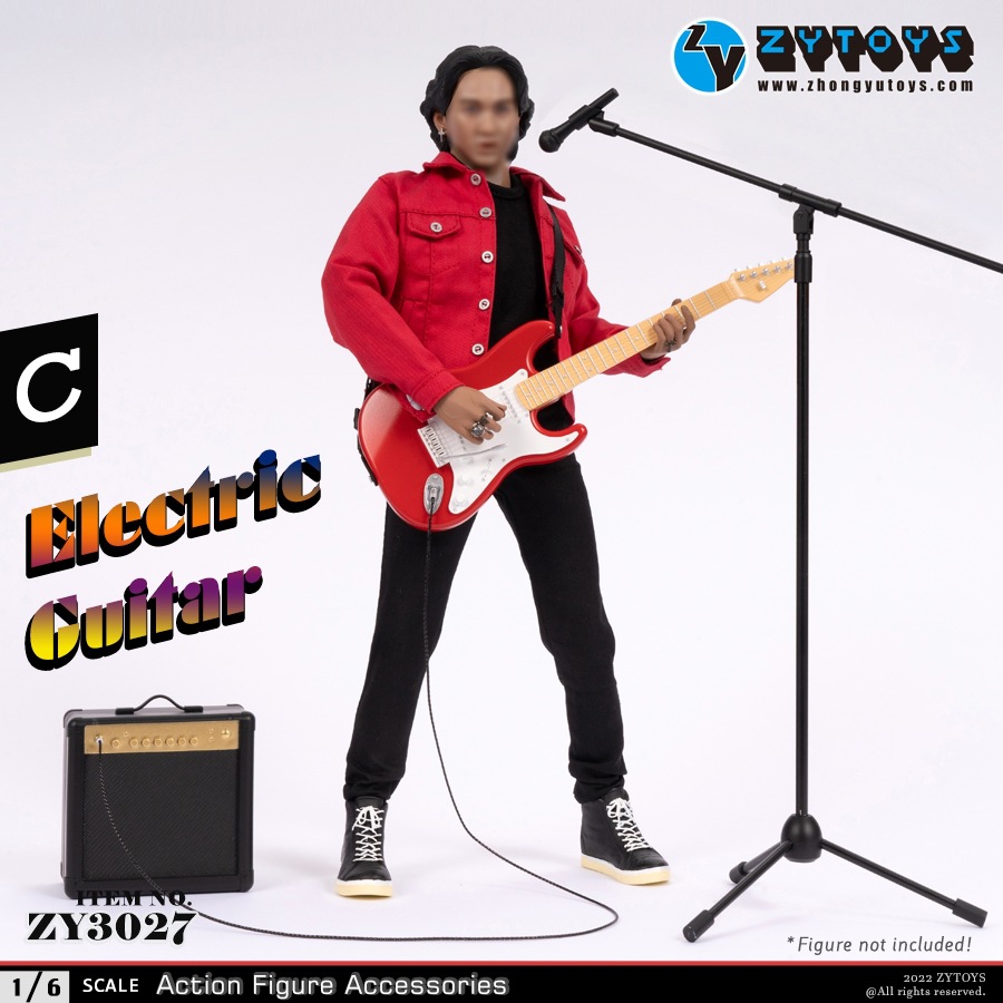 ZYTOYS Electric Guitar 1/6 Plastic Figure Puppet Model ZY3027 (3