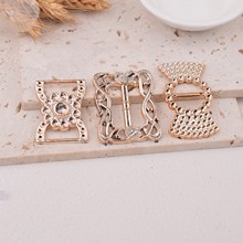 金色塑料腰扣三档扣大衣腰带扣收腰神器调节扣服装辅料衣服装饰扣