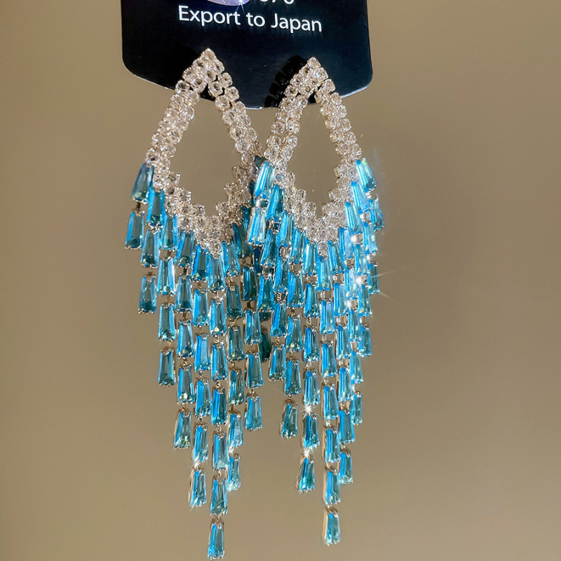 银针热销镶钻锆石水滴蝴蝶流苏耳环轻奢高级感耳钉耳饰设计感小众|undefined