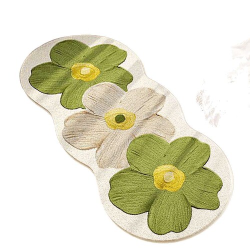 Alien Flower Velvet Rugs Bedroom Stain-Resistant Dustproof Bedside Runner Cloakroom Anti-Slip Decor Can Be Shipped For Whole House