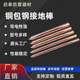 镀铜接地棒防雷接地极建筑工程接地针镀锌接地棒厂家批发直供