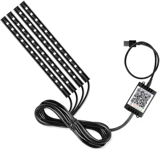 Luz de atmósfera de automóvil interior sin modificación LED colorido luz de atmósfera de automóvil USB lámpara interior lámpara de ritmo de música