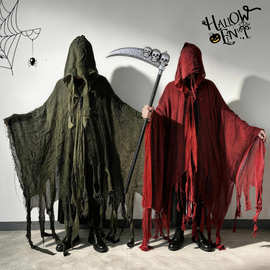 万圣节服装死神斗篷Halloween派对装扮COS服饰道具万圣节破布披风