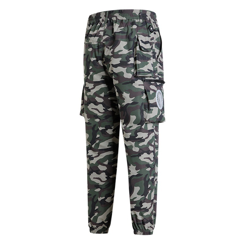 Pantalones con ventilación inteligente para trabajo en alta temperatura, protección contra el calor, pantalones de aire acondicionado, pantalones de trabajo de camuflaje para protección laboral y soldadura para hombres.