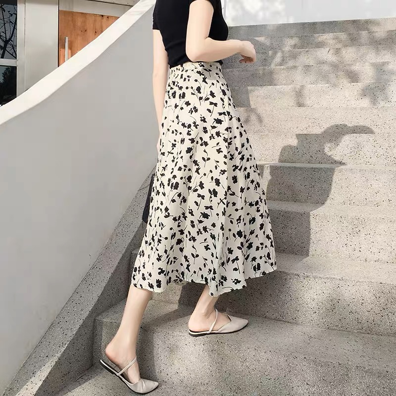 Summer long thin shiffon elite long skirt