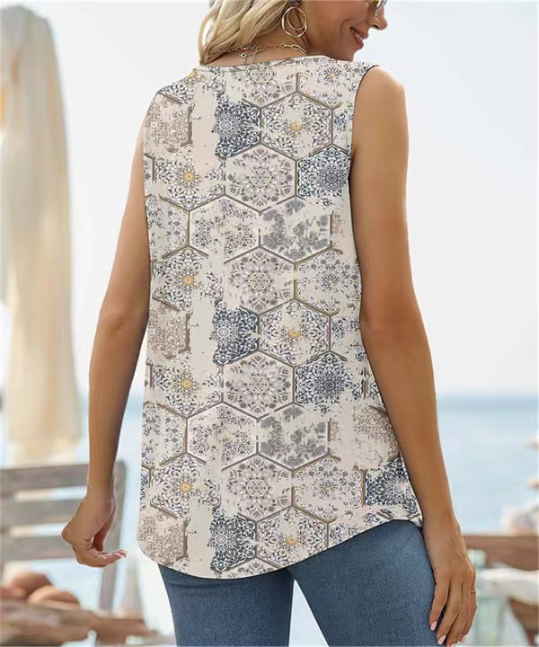 Printing Design Casual Style Women's Vest Tank Tops Printing Casual Printing