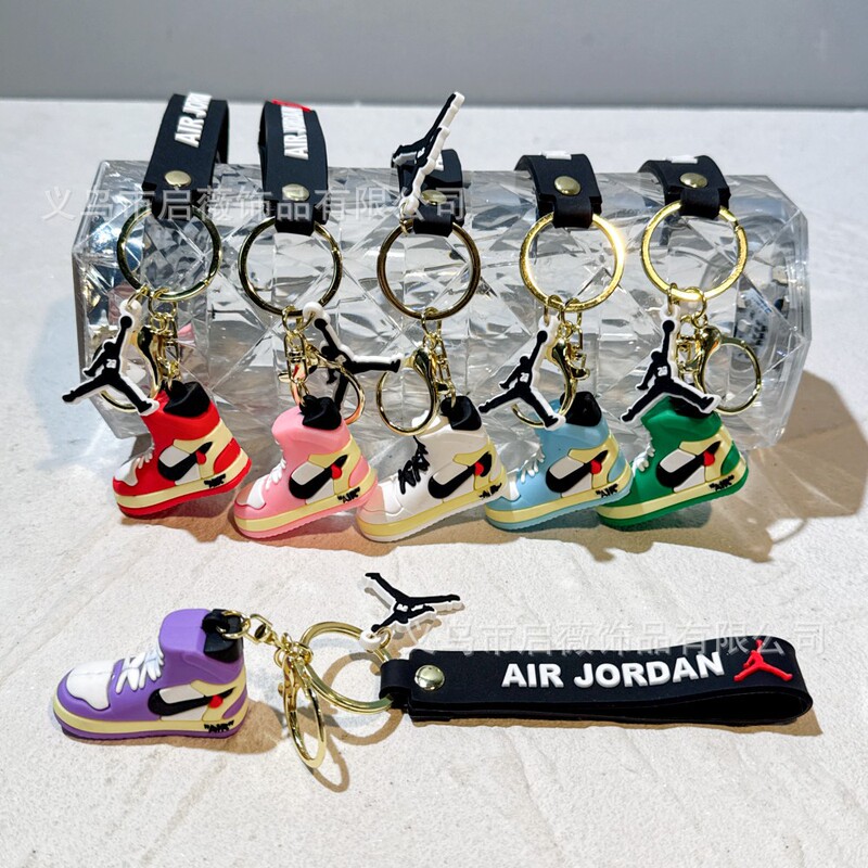 Creative Silicone aj Shoe Mold Keychain Cartoon Personality Three-dimensional Bag Pendant Fashion Brand Personality Hanging Small Gift