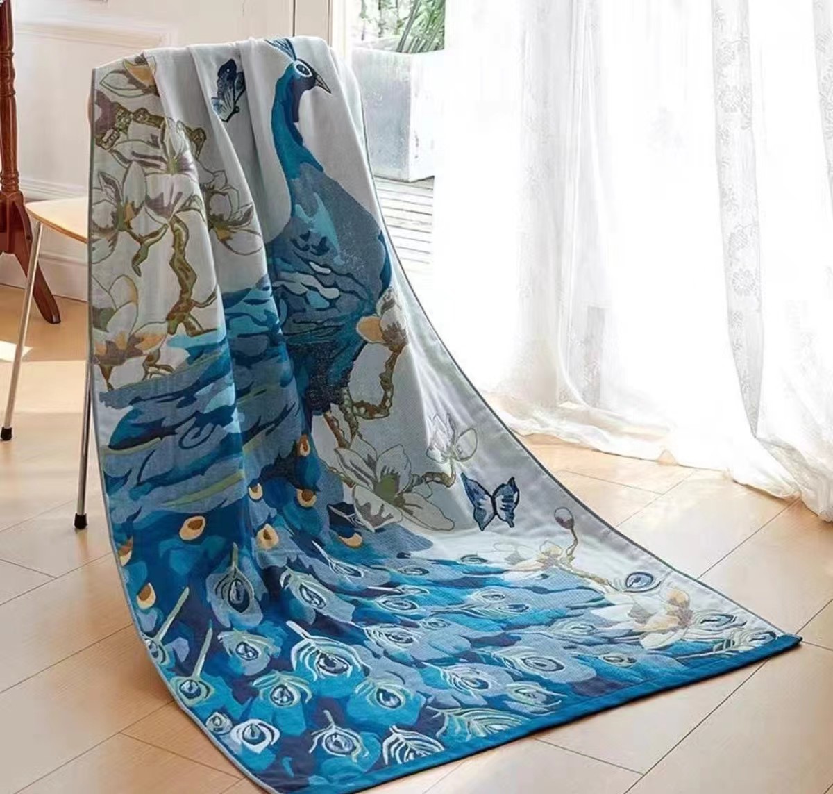 Blue Peacock 90*180cm