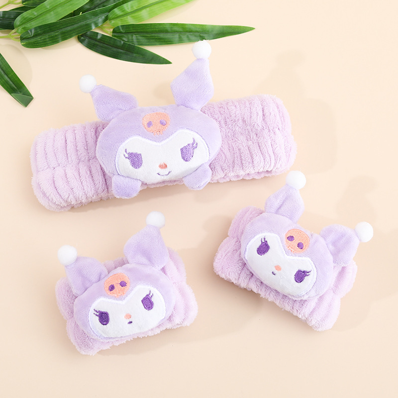 Otoño y invierno nuevo super lindos dibujos animados animal correa de cabello conjunto de correa de muñeca a prueba de humedad presión protector de cabello de muñeca lavado de la cara accesorios de cabello al por mayor