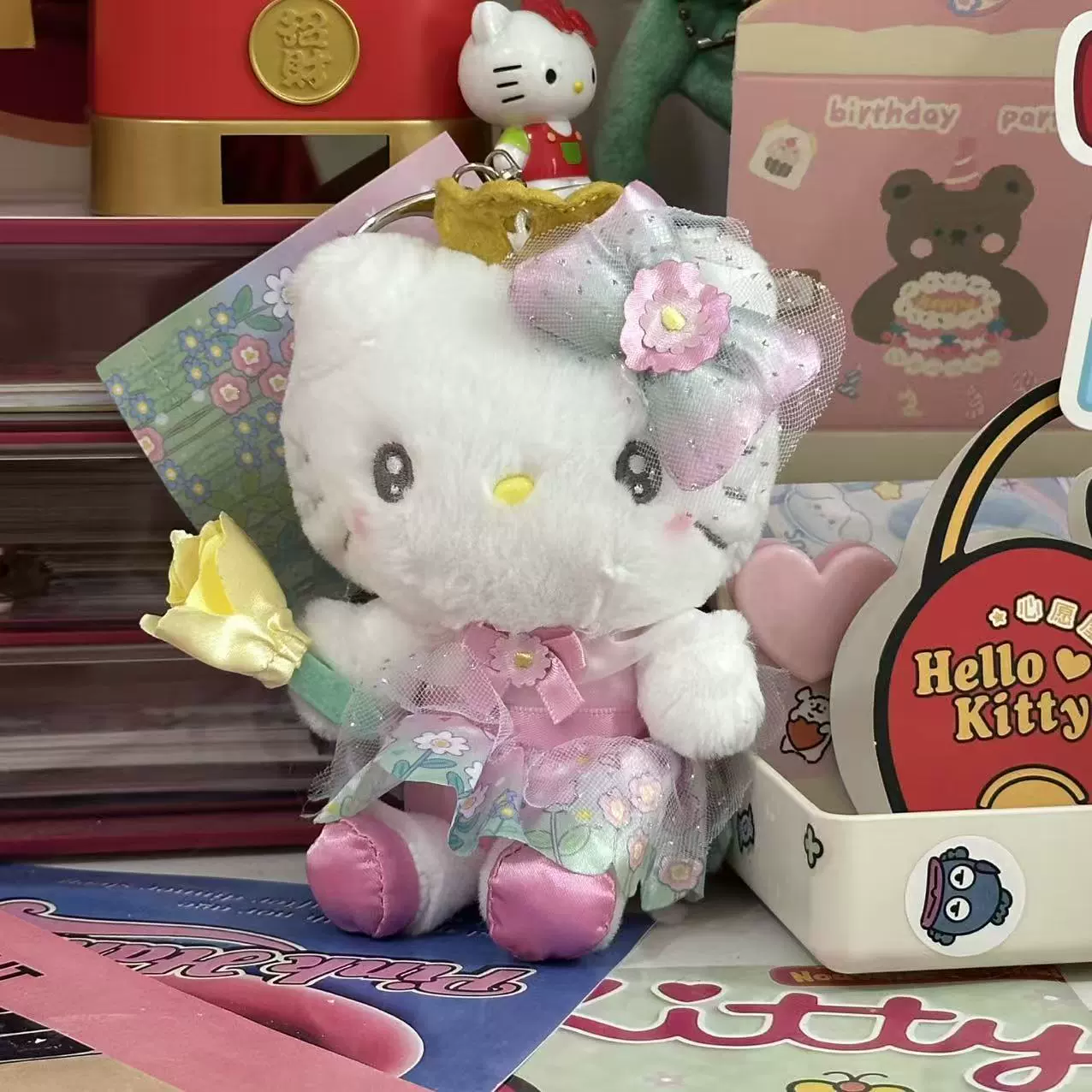 Плюшевая подвеска-брелок для ключей (Hello Kitty) симпатичная кукла, мягкая мини-плюша 10+ вариантов дизайна, подарок 0.038 кг