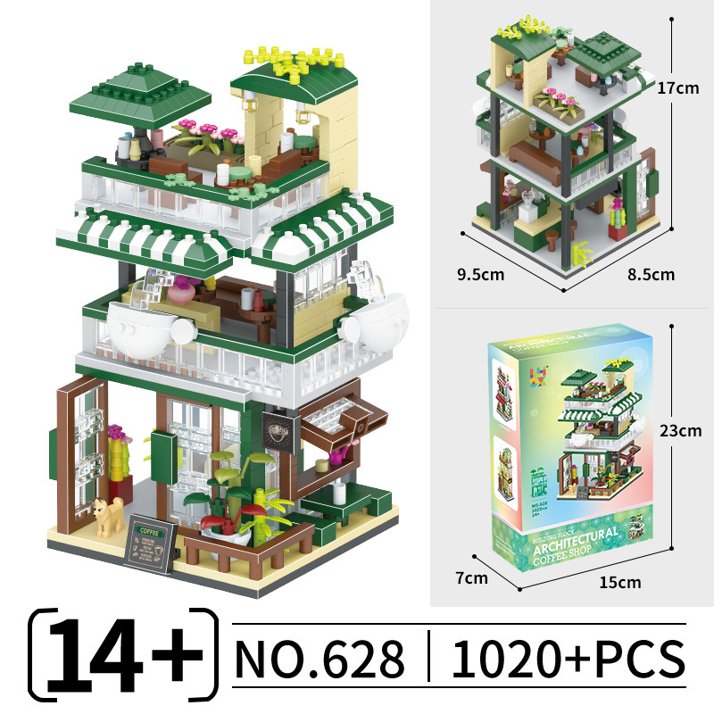 Bloques de Construcción de Micropartículas de Escena Urbana de Pastelería United Creation 626-9, Juguete DIY Hecho a Mano, Regalo, Venta Caliente Transfronteriza
