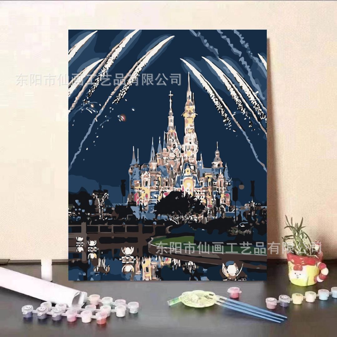 Guardia dulce serie de animación de pintura al óleo digital DIY moderna minimalista para niños fábricas de pintura al óleo de relleno al por mayor