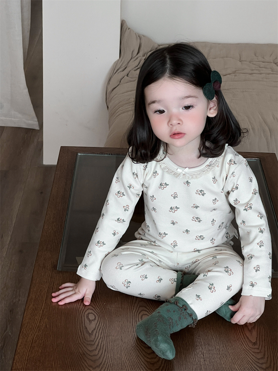 Niños de otoño ropa infantil coreana ropa de bebé nueva niñas en casa pijama set ropa de hogar ropa de otoño invierno