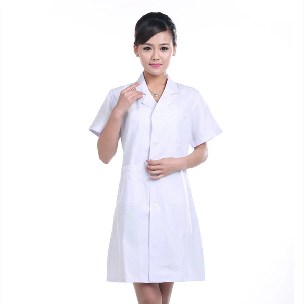 White coat, with short sleeve