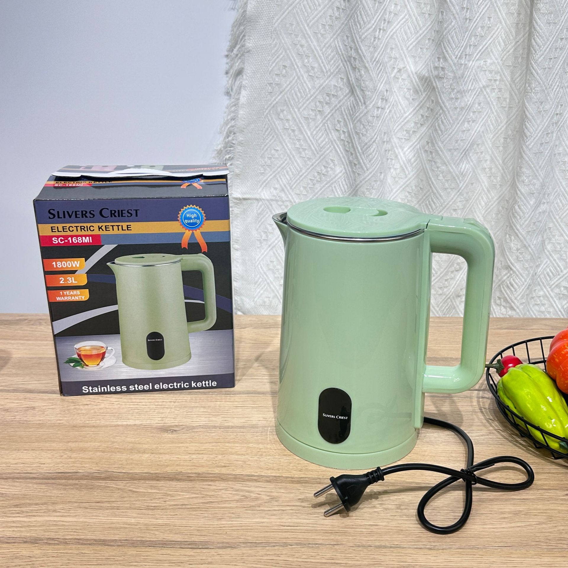 Comercio exterior 2.3L hervidor eléctrico kettle paquete de pegamento hervidor de gran capacidad enchufe fábrica de hervidor de agua doméstica