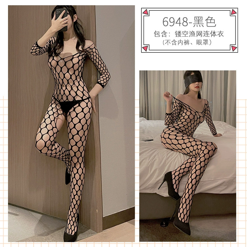 Прозрачный комплект нижнего белья, секс-сетка Bodystocking, многослойное нижнее белье, одного размера