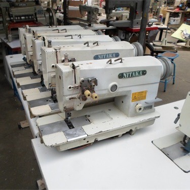 Service Box Bag Shoes and Hats Tent Equipment Taiwan Rigao Brand 842 Flat Double Needle/Used Industrial Sewing Machine