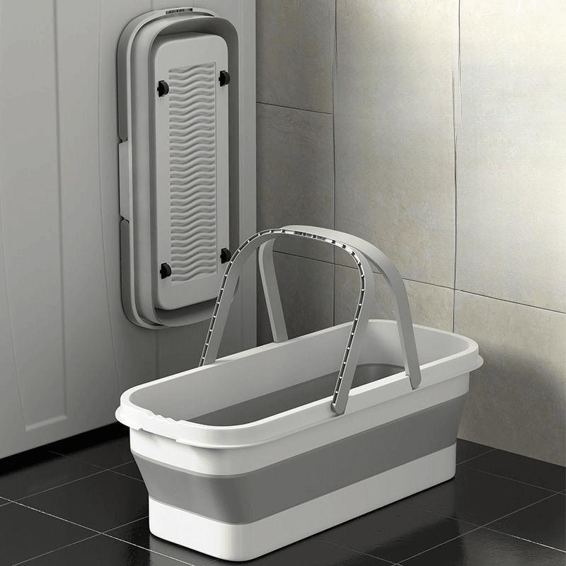Large-Capacity Foldable Mop Bucket for Home Use, Thickened Double-Handle Water Storage Bucket, Large Mop Floor Cleaning Bucket