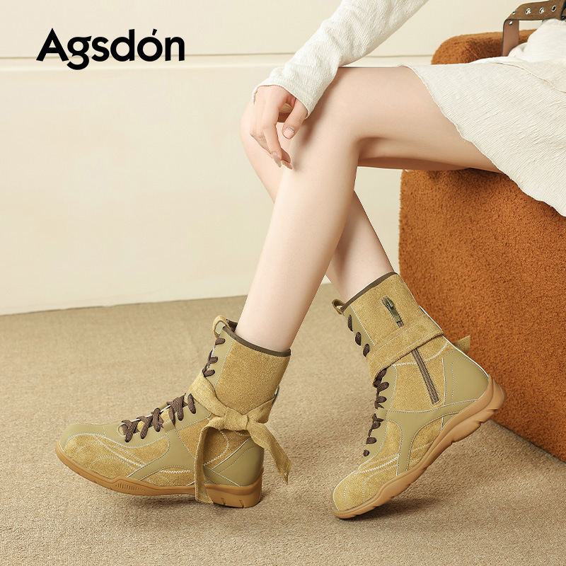 Antiguo león Denmeillard occidental botas de vaquero para mujeres 2026 nuevo otoño botas marrón botas de boxeo botas