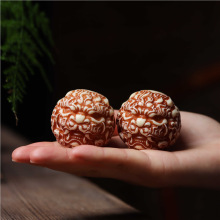 象牙果保健球貔貅狮子头手球手部按摩实心健身球送长辈手把件送礼