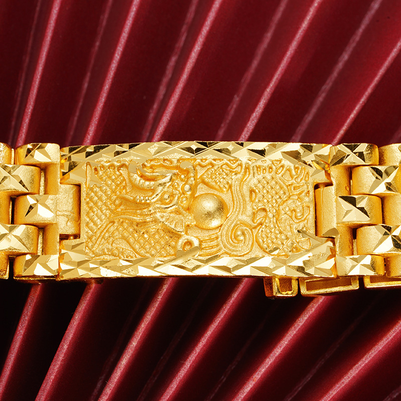 Vietnam Sha Jin Zodiac Long Xiang Yun pulsera fijación de estilo chino joyería accesorios joyería no se desvanecen por mayor