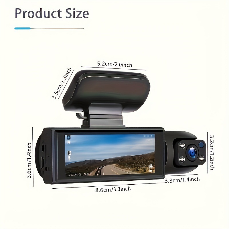 2026 Hot-Selling Recommendation: High-Definition Night Vision 1080P Car Dash Cam with 360-Degree Front and Interior Dual-Lens Recording