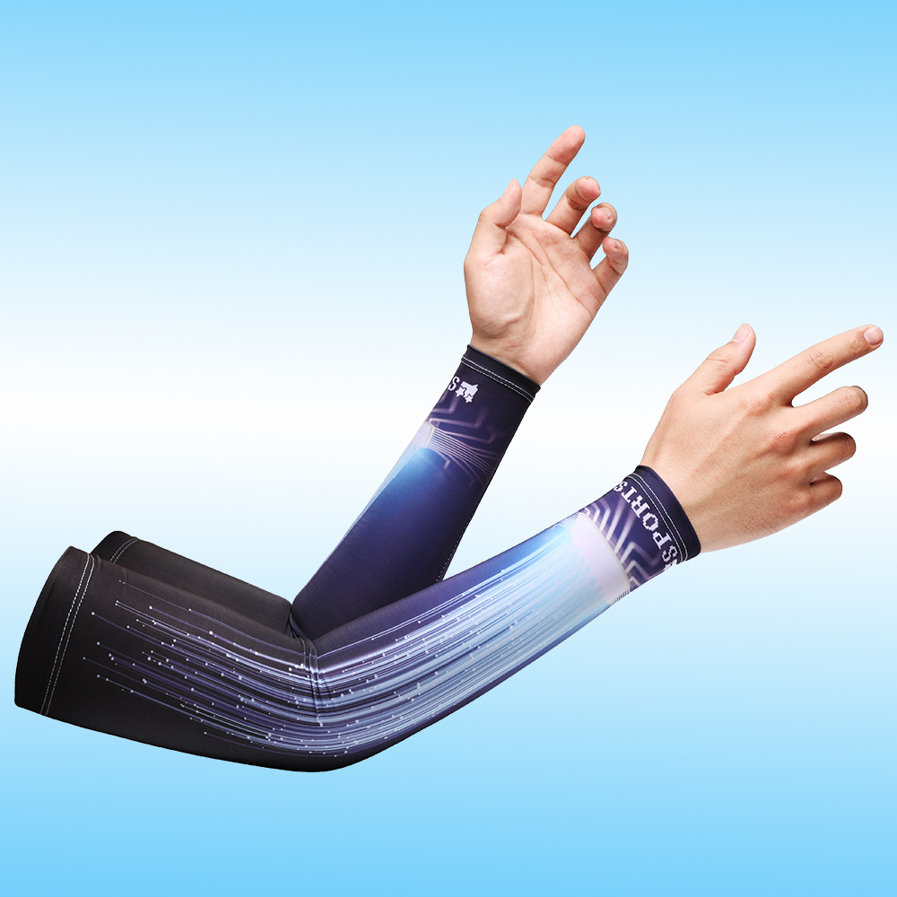 Verano protección solar fresco oversleeve máscara hombres y mujeres de hielo seda montar hielo manga delgada protección UV deportes brazo cubierta