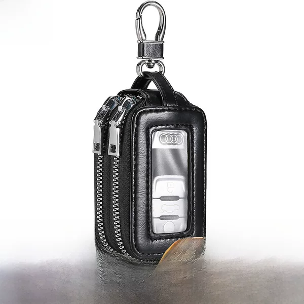 Foreign trade explosions high-end Mirror Window men's and women's double-layer car remote control zipper key bag universal car key bag