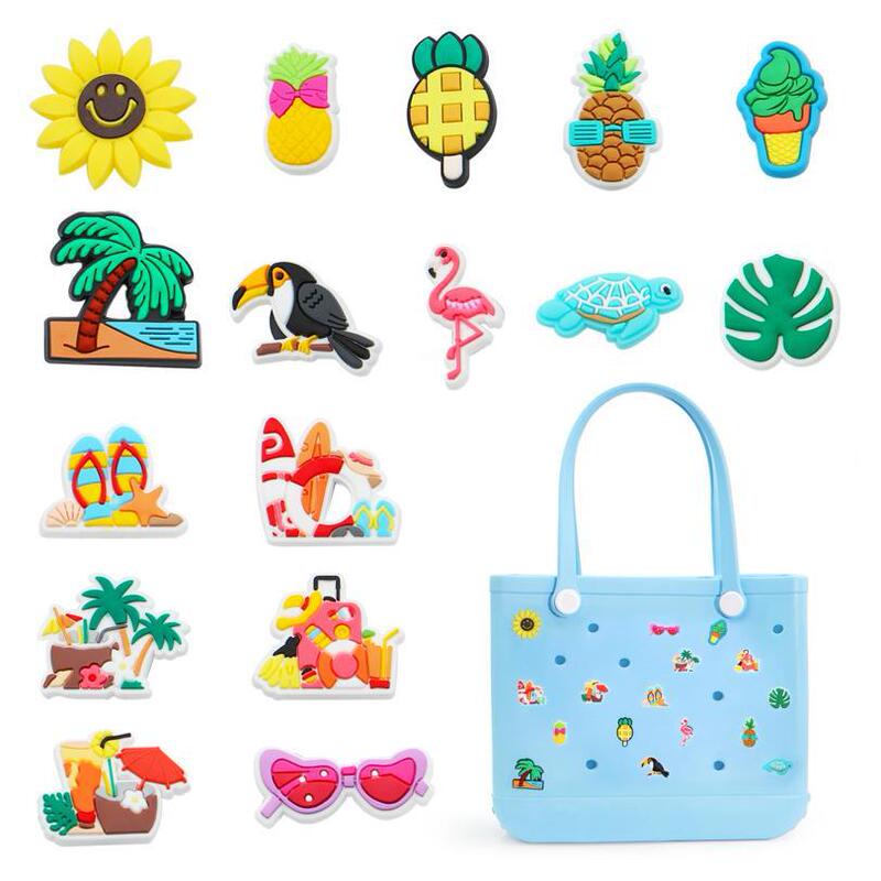 Hole Buckle Beach Bag Bogg Bag Charm Bogg Bag Accessories Rubber Summer Decoration Compatible with Women's Beach