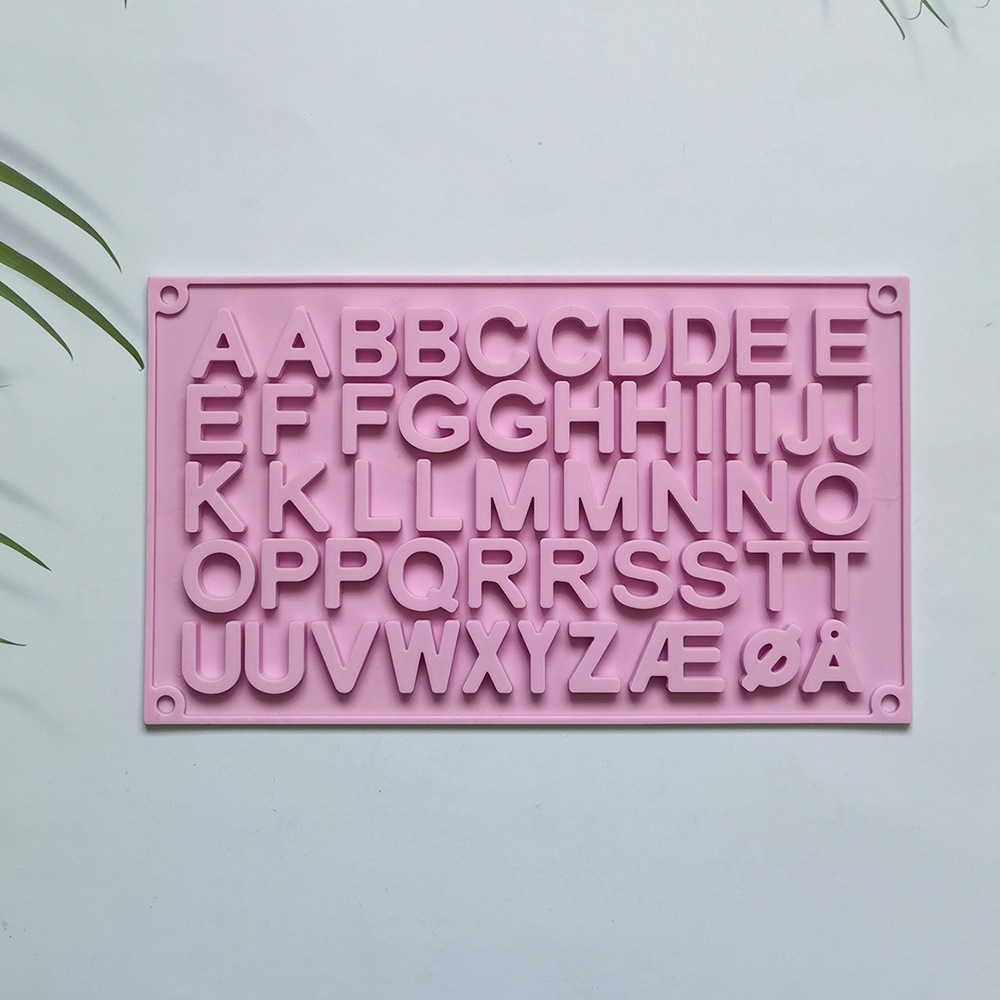 Dobles letras de chocolate transversal 199 molde de silicona pastel helado pudín molde de postre jabón utensilios