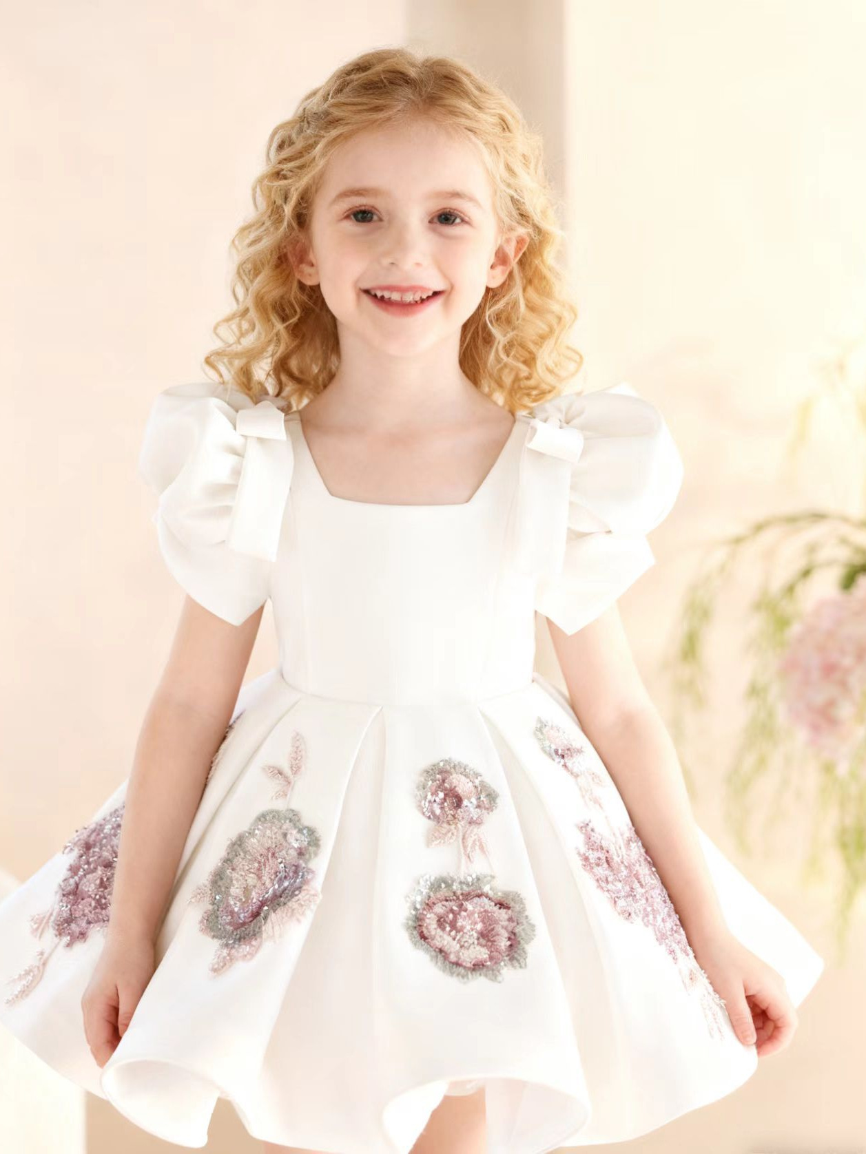 (Cross-border trading), brand children's dress, small princess costume, suit, puff sleeves 3