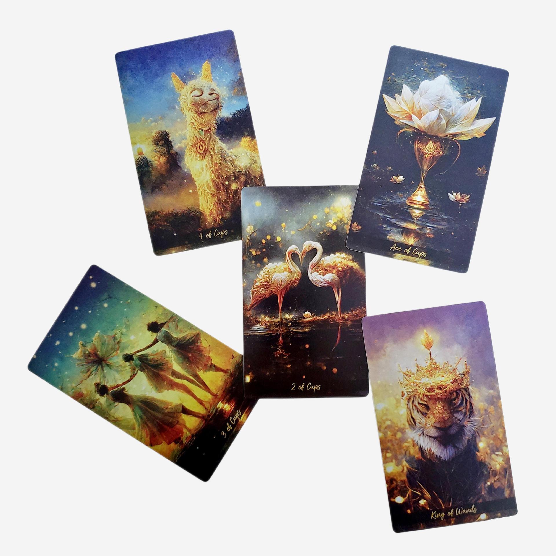 Cartas de tarot golden journey, deck oráculo para jogos_voghion.com