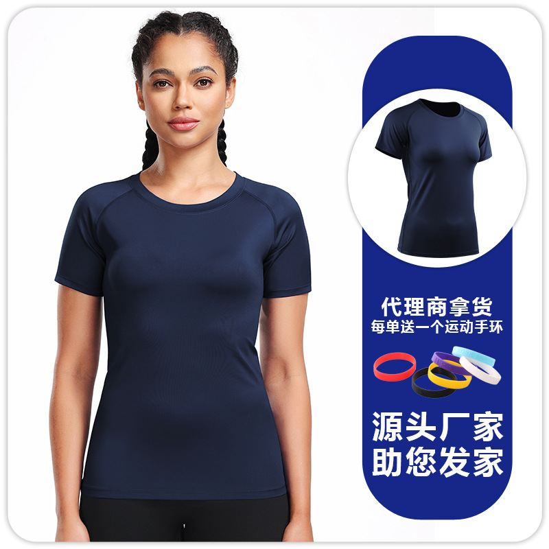 F8018 mujer yoga deportes rápidos secos camiseta de mangas cortas transpirables pesca ciclismo correr maratón camiseta de fitness image 7