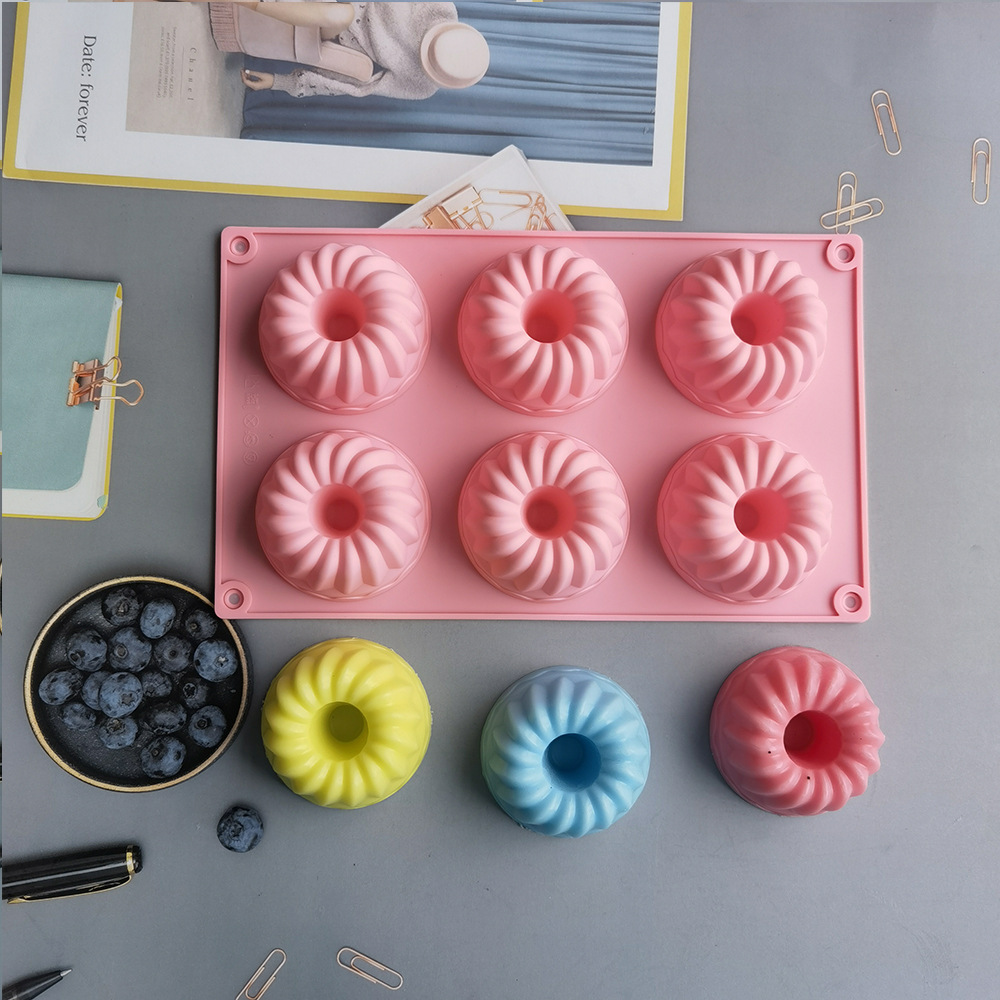 6 Lian Savarin 189 molde de silicona pastel helado pudín molde de postre jabón utensilios