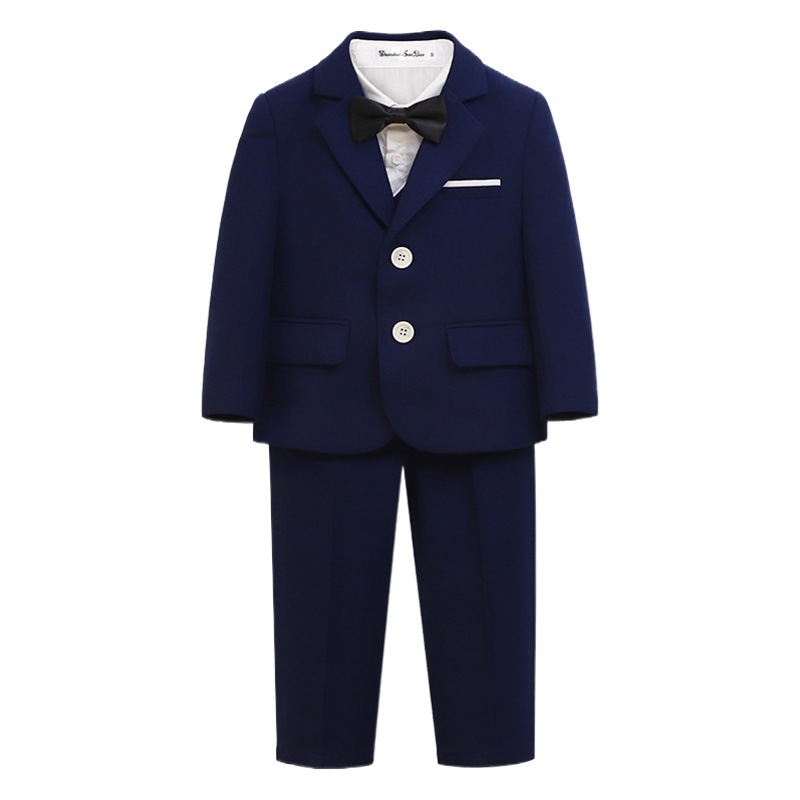 Boy's handsome suit children's flower girl's one-year-old dress suit boy host chorus piano performance suit suit